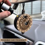 Dragon Engraved Wooden Car Freshener