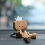 Hand-Carved Wooden Car Figurine