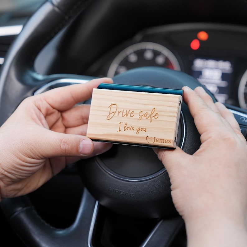 il_794xN.7949931552_34vo.jpg Personalized Magnetic Wood Car Diffuser - Image 1